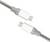 Zwei USB-C-Kabel mit grau-silbernem Gehäuse und geflochtenem Kabel zeigen die Anschlüsse in entgegengesetzte Richtungen.
