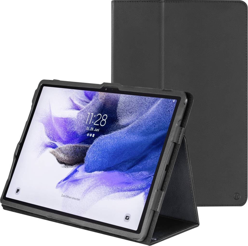 HAMA \"Bend\" - Flip-Hülle für Tablet - Polyurethan - Schwarz - 12.4\" - für Samsung Galaxy Tab S7 FE,