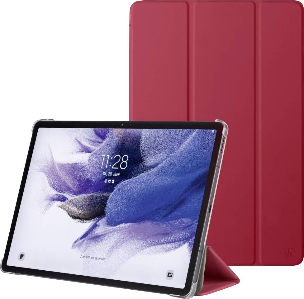 HAMA \"Fold Clear\" - Flip-Hülle für Tablet - Polyurethan - Rot - 12.4\" - für Samsung Galaxy Tab S7 FE