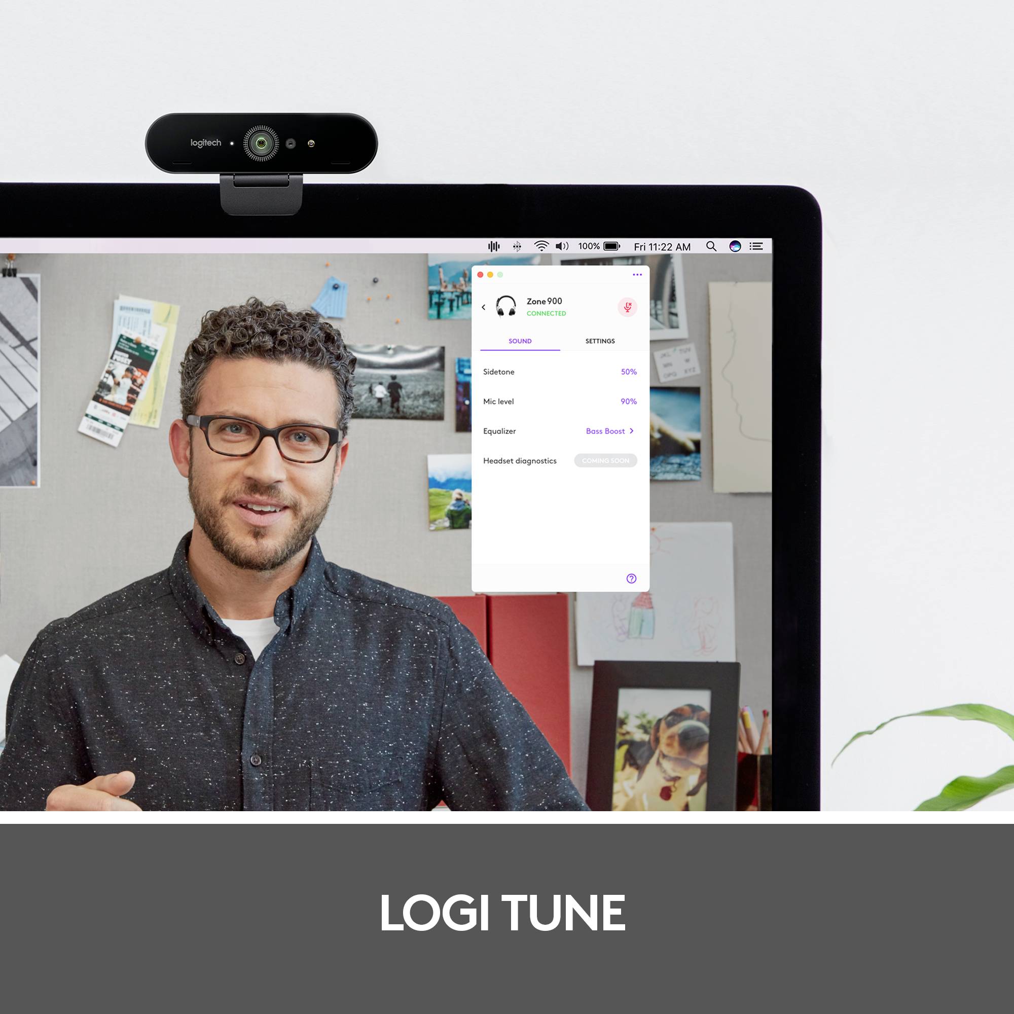 Logitech Zone 900 On Ear Headset Bluetooth® Graphit Mikrofon-Rauschunterdrückung Lautstärkeregelung, Mikrofon-Stummschal-9