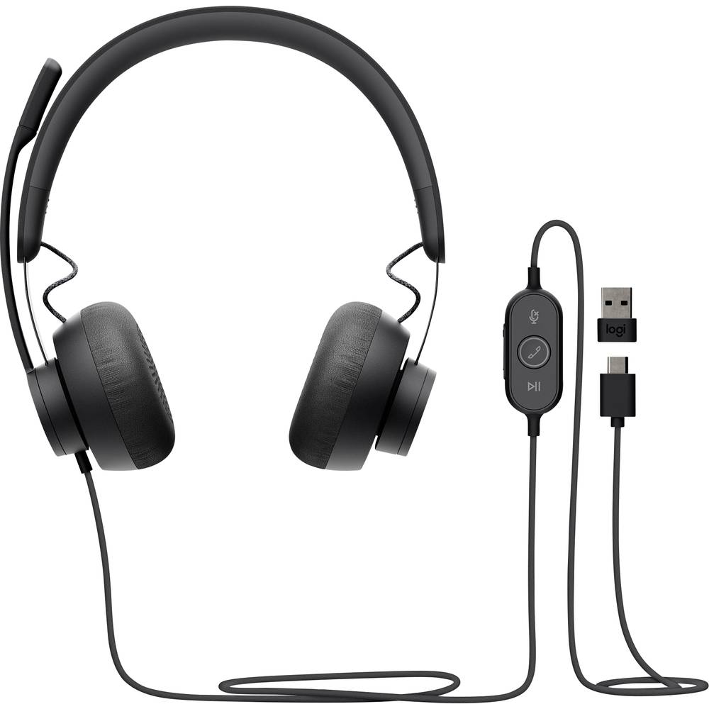 Logitech Zone 750 Stereo-headset USB Kabelgebonden Over Ear Grafiet