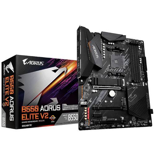 Gigabyte B550 AORUS Elite V2 Mainboard Sockel (PC) AMD® AM4 Formfaktor (Details) ATX Mainboard-Chipsatz AMD® B550