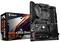 'Gigabyte B550 Aorus Elite V2' Gaming-Motherboard mit RGB-Beleuchtung und Box, kompatibel mit AMD Ryzen-Prozessoren.