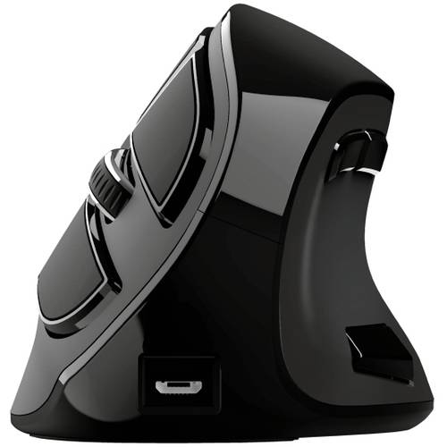 Trust VOXX Ergonomische Maus Bluetooth®, Funk Optisch Schwarz 9 Tasten 2400 dpi Ergonomisch, Abnehmbares Kabel, Integrie...