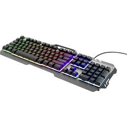 Image of Trust QWERTZ GXT853 ESCA USB, Kabelgebunden Gaming-Tastatur Beleuchtet, Multimediatasten Schwarz, RGB