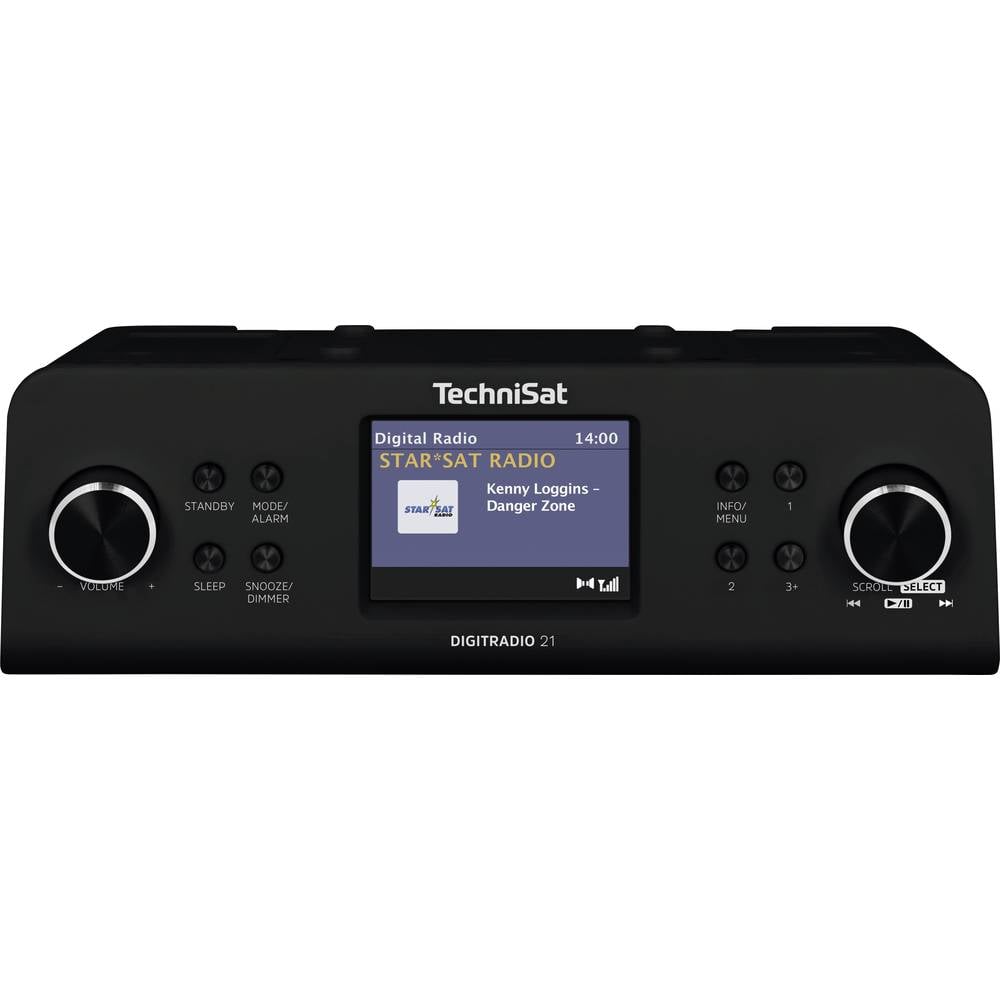 TechniSat DIGITRADIO 21 Onderbouwradio DAB+, FM AUX, Bluetooth, DAB+, FM Wekfunctie Zwart