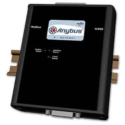 Elektronisches Gerät zur Kommunikationsverbindung zwischen verschiedenen Netzwerken. Bezeichnet als 'Anybus X-Gateway'.