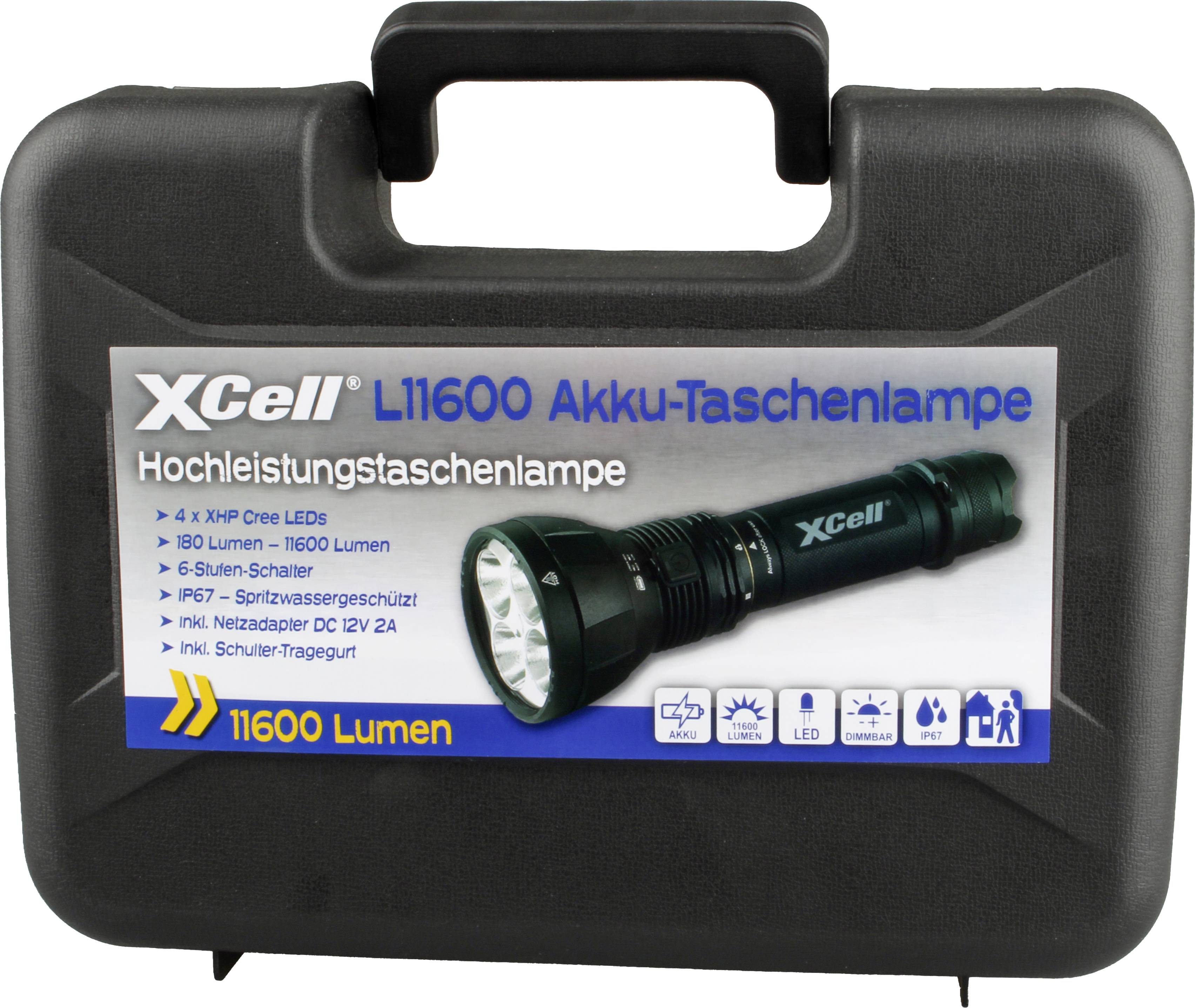 XCell Hochleistungstaschenlampe L11600 im Kunststoff-Koffer 146475-5
