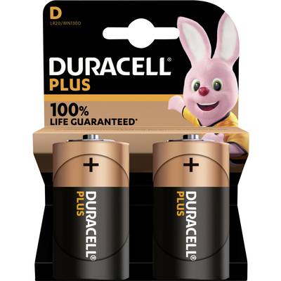 Duracell Plus-D K2 Mono (D)-Batterie Alkali-Mangan  1.5 V 2 St.