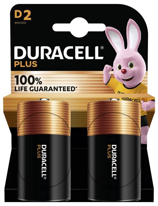 Duracell Plus-D K2 Mono (D)-Batterie Alkali-Mangan 1.5 V 2 St.