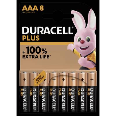 Duracell Plus-AAA K8 Micro (AAA)-Batterie Alkali-Mangan  1.5 V 8 St.