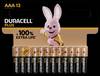 Duracell Plus-AAA CP12 Micro (AAA)-Batterie Alkali-Mangan 1.5 V 12 St.