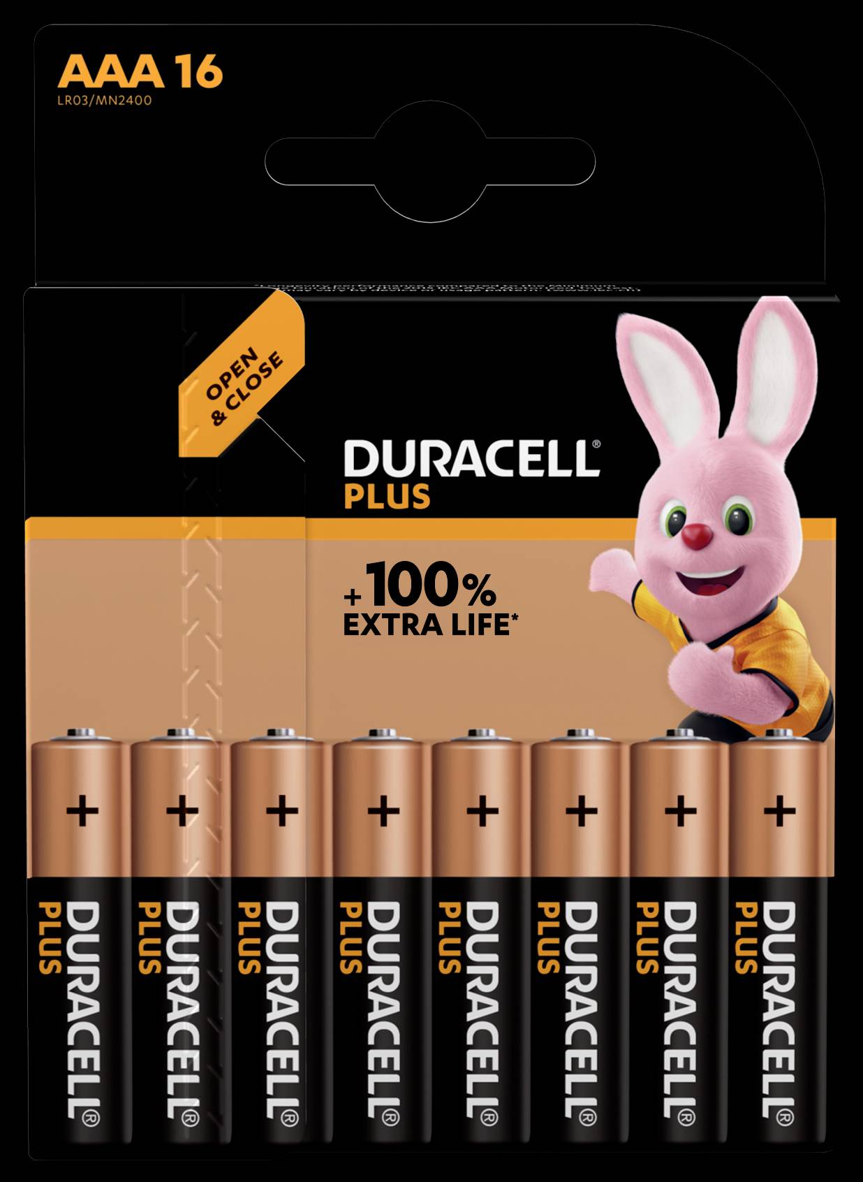 DURACELL Plus-AAA CP16 Micro (AAA)-Batterie Alkali-Mangan 1.5 V 16 St.