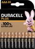 Duracell Plus-AAA CP20 Micro (AAA)-Batterie Alkali-Mangan 1.5 V 20 St.