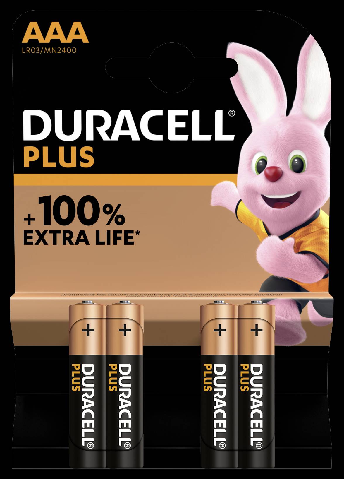 DURACELL Plus-AAA K4 Micro (AAA)-Batterie Alkali-Mangan 1.5 V 4 St.