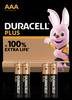 Duracell Plus-AAA K4 Micro (AAA)-Batterie Alkali-Mangan 1.5 V 4 St.