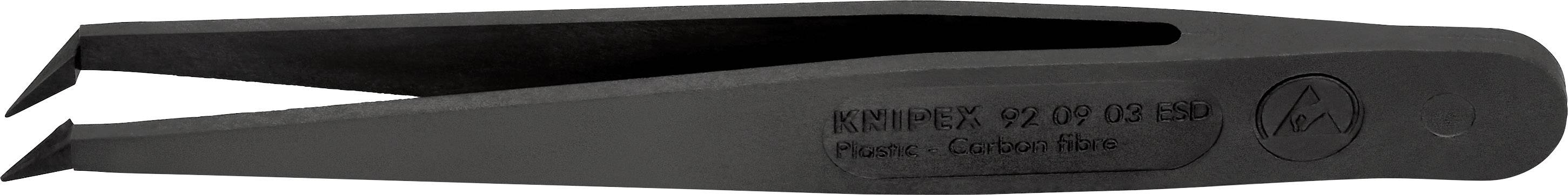 KNIPEX 92 09 03 ESD ESD-Pinzette 1 Stück Spitz, gebogen 45°, fein 110 mm