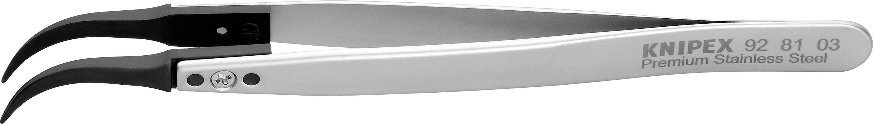 KNIPEX 92 81 03 ESD-Pinzette mit Wechselspitzen 1 Stück Spitz 130 mm