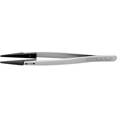 Silberne Zange mit schwarzer Spitze, Markenname 'KNIPEX' und 'Premium Stainless Steel' auf Griff eingraviert.