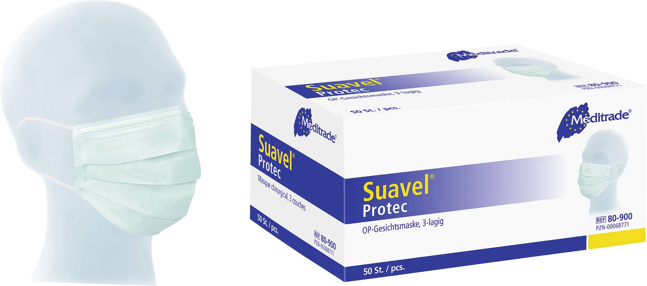 Meditrade Suavel® Protec 80-902 Mund-Nasen-Schutz 50 St.