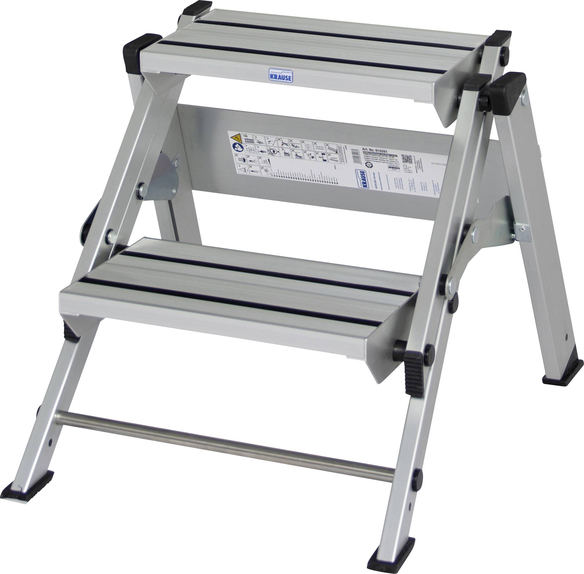 Krause 810281 Aluminium Treppe klappbar Arbeitshöhe (max.): 2.45 m Silber 5.4 kg