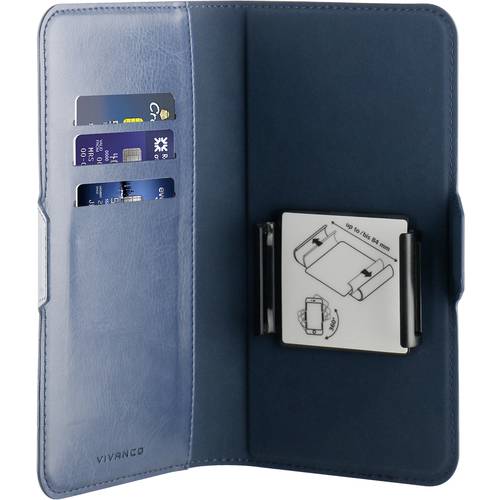 Thumbnail - Vivanco Universal Booklet Universal Universal Blau Handy Flip Case, Spritzwassergeschützt, Staubdicht, Stoßfest, Wassera...