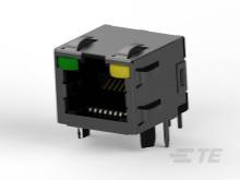 TE Connectivity TE AMP MODULAR JACKS - INVERTED AND LEDS MODULAR JACKS - INVERTED AND LEDS 1-406507-4 1 St.