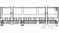 TE CONNECTIVITY .050 Centerline Card Edge.050 Centerline Card Edge 5145166-4 AMP