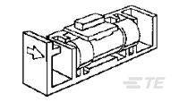 Eine schematische Zeichnung zeigt einen Querschnitt durch einen elektrischen Stecker mit Detailansicht der inneren Kontakte und Struktur.