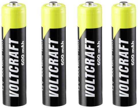 VOLTCRAFT Endurance Micro (AAA)-Akku NiMH 600 mAh 1.2 V 4 St.