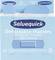 Verpackung für 'Salvequick Detectable Plasters', enthält 15 Fingerpflaster und 15 reguläre Pflaster. Größe und Referenznummer angegeben.