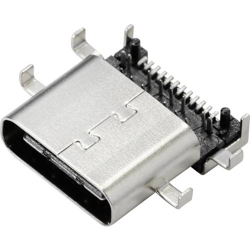 TRU COMPONENTS USB 3.1 Typ C Einbaubuchse Buchse, Einbau horizontal Inhalt: 1 St.
