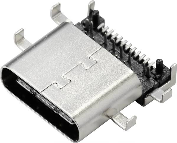 TRU COMPONENTS USB 3.1 Typ C Einbaubuchse Buchse, Einbau horizontal Inhalt: 1 St.
