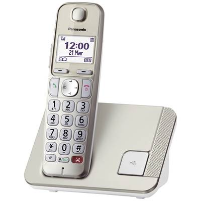 Panasonic KX-TGE250GN DECT/GAP Schnurgebundenes Telefon, analog Anrufbeantworter, Babyphone, Freisprechen, für Hörgeräte