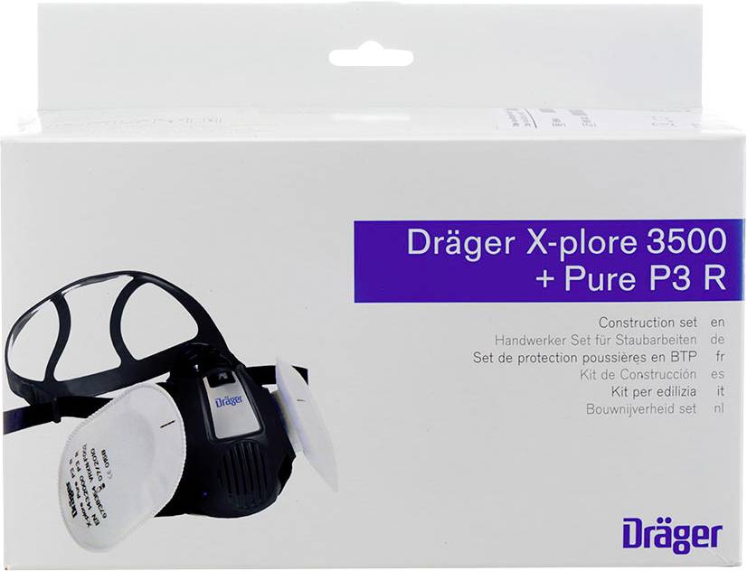 Ochranná maska poloobličejová, sada Dräger X-plore® 3500 R56960, P3 R