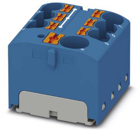 PHOENIX CONTACT PTFIX 10/6X4-G BU 3273990 Verteilerblock Polzahl (num): 7 0.2 mm² 6 mm² Blau 8