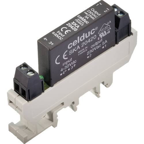 Thumbnail - Celduc Halbleiterrelais XKD10120 1 A Schaltspannung (max.): 220 V/AC, 220 V/DC 1 St.