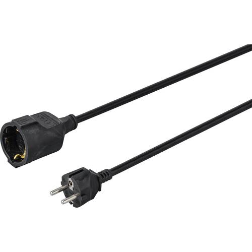 Sygonix SY-4872632 Strom Verlängerungskabel 16 A Schwarz 3.00 m H05VV-F 3G 1,5 mm²