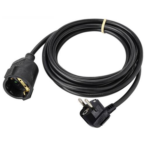 Sygonix SY-4872636 Strom Verlängerungskabel 16 A Schwarz 5.00 m H05VV-F 3G 1,5 mm²