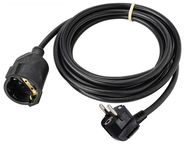 Sygonix SY-4872632 Strom Verlängerungskabel  16 A Schwarz 3.00 m H05VV-F 3G 1,5 mm²