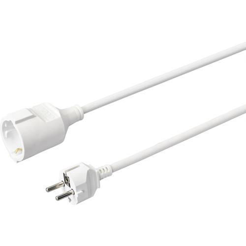 Sygonix SY-4872638 Strom Verlängerungskabel 16 A Weiß 5.00 m H05VV-F 3G 1,5 mm²