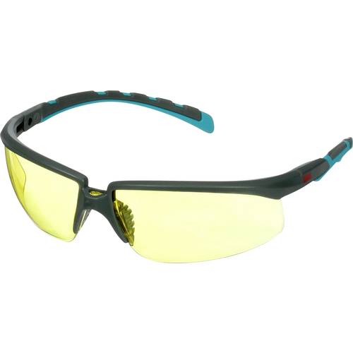 Thumbnail - 3M S2003SGAF-BGR Schutzbrille mit Antibeschlag-Schutz, mit Antikratz-Schutz, winkelverstellbar Türkis, Grau EN 166 DIN 1...
