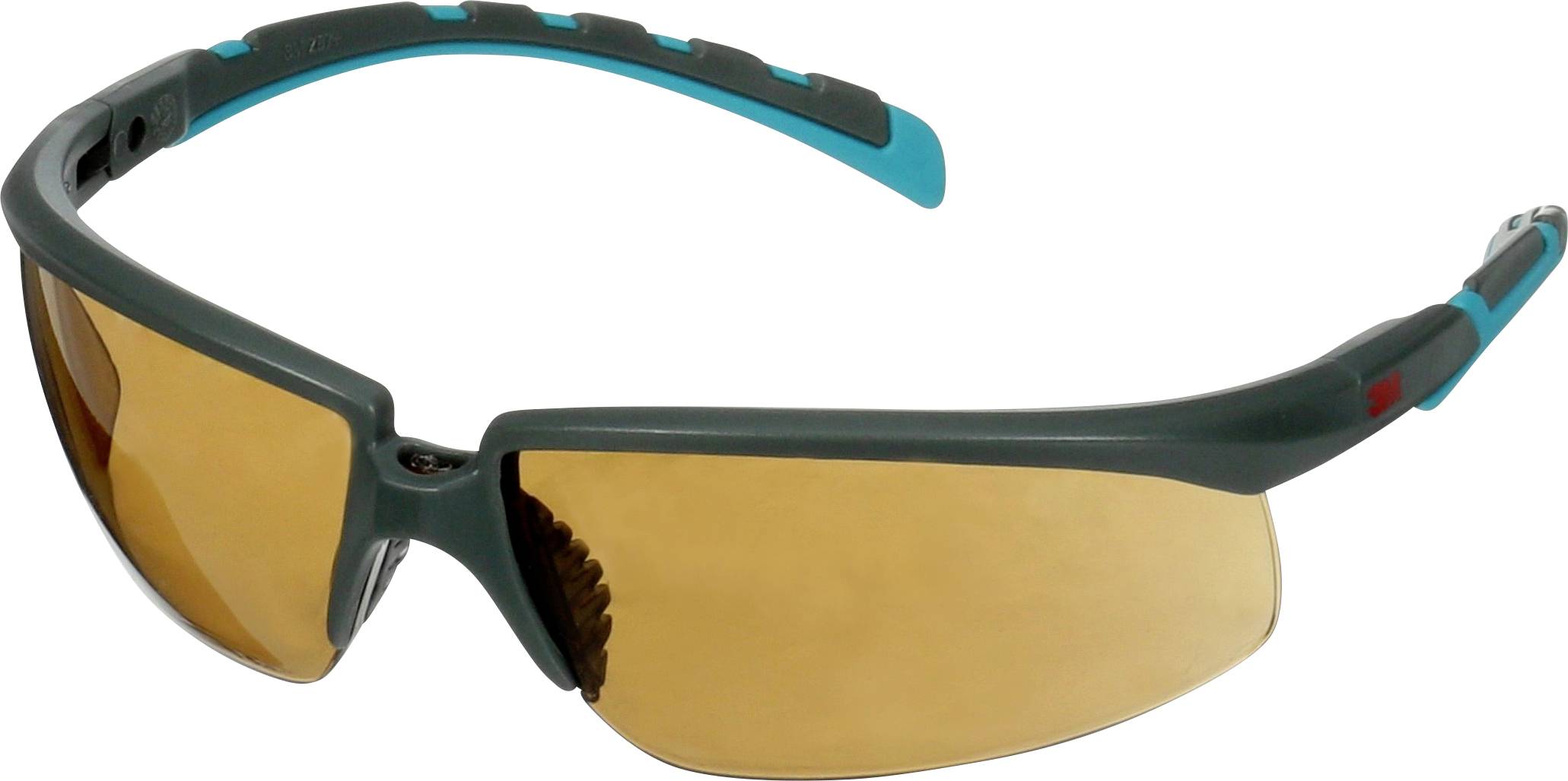 3M S2005SGAF-BGR Schutzbrille mit Antibeschlag-Schutz, mit Antikratz-Schutz, winkelverstellbar Türkis, Grau EN 166 DIN 1...