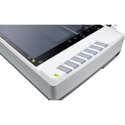 Ein Scanner mit zahlreichen Funktionstasten wie 'Scan', 'Copy' und 'OCR' an der Vorderseite, bereit zur Nutzung.
