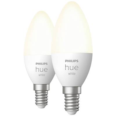 Philips Lighting Hue LED-Leuchtmittel (2er-Set) 871951432062800 EEK: F (A - G) Hue White E14 Doppelpack 2x470lm E14 11 W