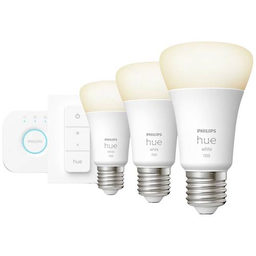 Thumbnail - Philips Hue LED-Leuchtmittel 871951428913000 EEK: F (A - G) Hue White 3er Starter Set inkl. Dimmschalter 3x1050lm 75W E2...