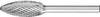 PFERD TOOLS 21000026 Frässtift Flamme Länge 70 mm Produktabmessung, Ø 12 mm Arbeits-Länge 30 mm Schaftdurchmesser 6 mm