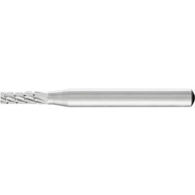 Ein zylindrischer Fräser aus Metall mit spiralförmigen Schneidkanten, häufig verwendet in der Metallbearbeitung für präzise Schnitte.