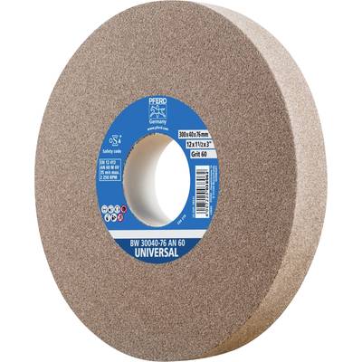 Schleifscheibe der Marke PFERD, 300x40x76 mm, Körnung 60, kennzeichnet sich durch Haltbarkeit und Vielseitigkeit für universellen Einsatz.