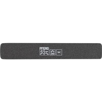 Eine schwarze Feile mit der Aufschrift 'PFERD', Körnung '240' und 'SIC', um Materialien wie Metall oder Holz zu schleifen.